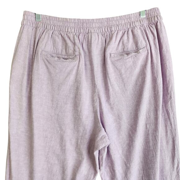 Lane Bryant Womens Linen Blend Slim Leg Ankle Pants Plus Size 18 Lavender Purple - Picture 5 of 11